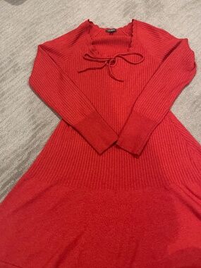 Red Form fitting dress